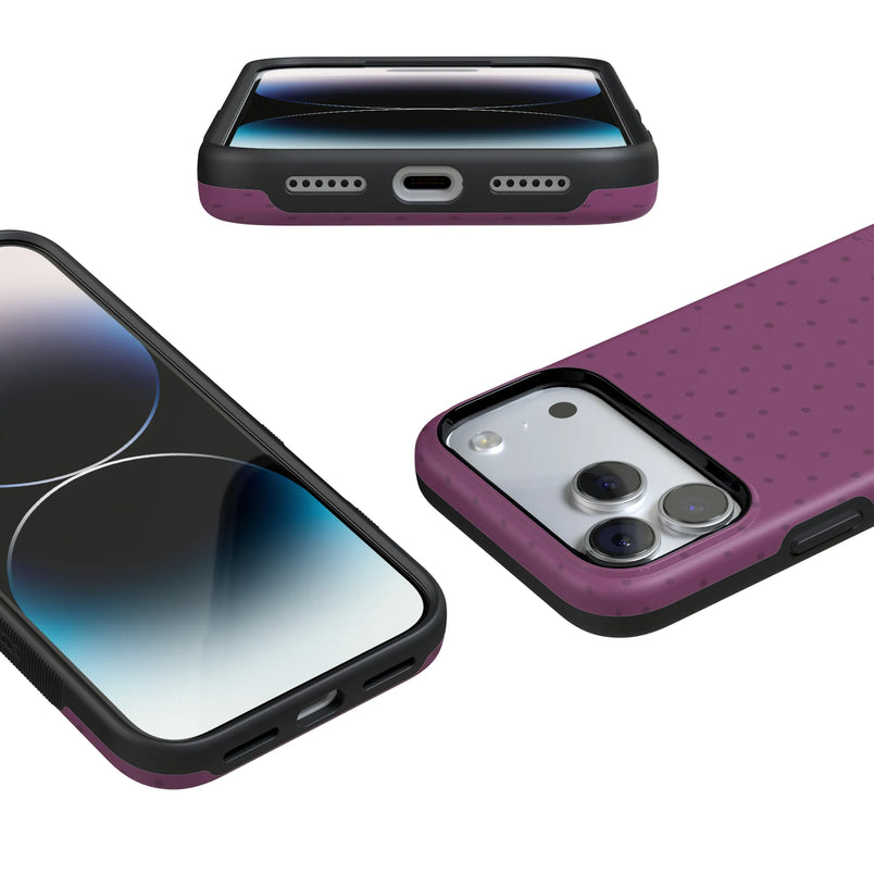 On the Dot | Plum Polka Dot Case