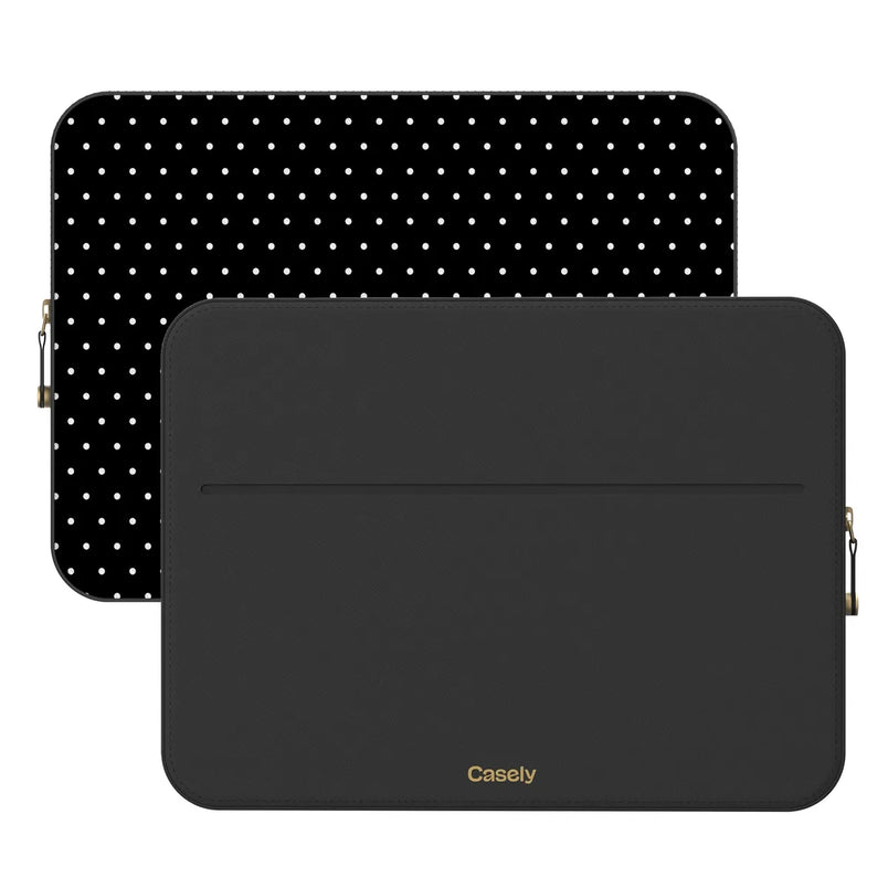 On the Dot | White Polka Dot Laptop Case