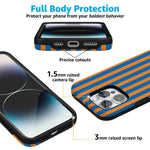 Go New York | Blue & Orange Stripes Case