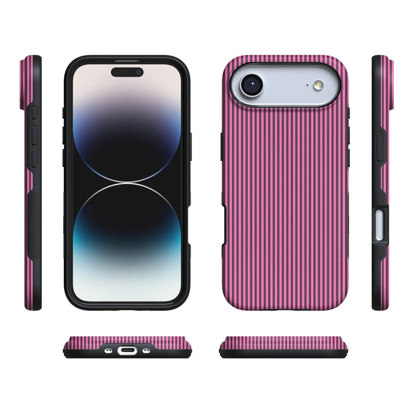 Stripes and the City | Pink & Purple Pinstripe Case