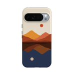 Opposites Attract | Day & Night Colorblock Mountains Google Pixel Case
