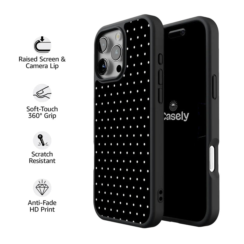 On the Dot | Black Polka Dot Case