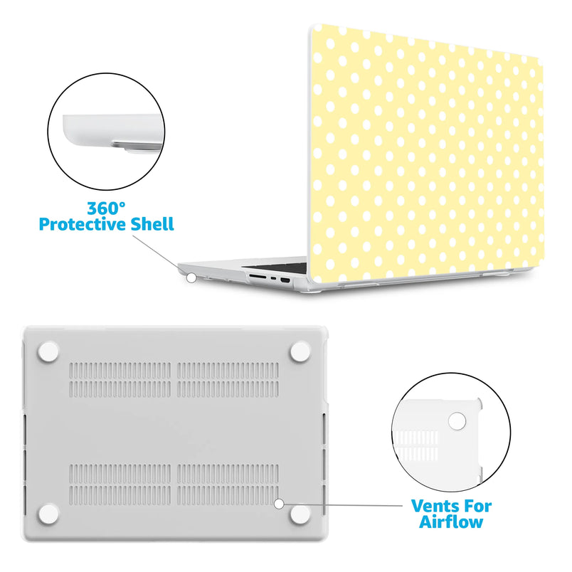 Spotted in SoHo | Yellow Polka Dot Laptop Shell