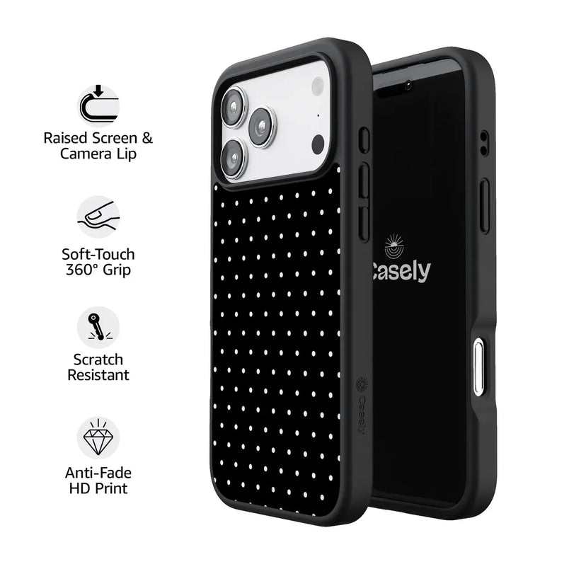 On the Dot | Black Polka Dot Case