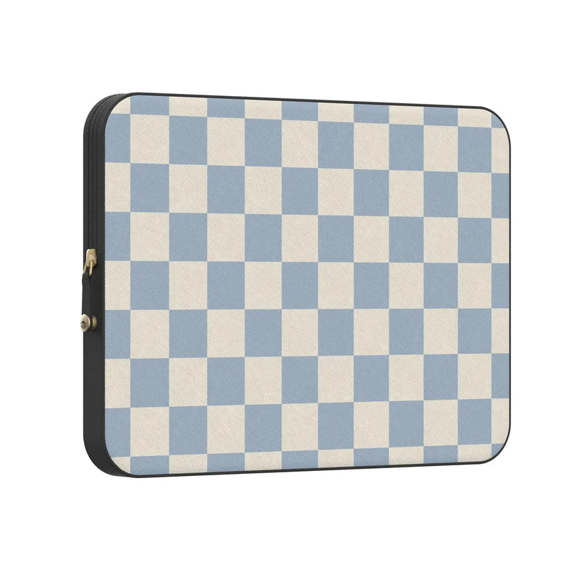 Fit Check | Light Blue Checkerboard Laptop Case