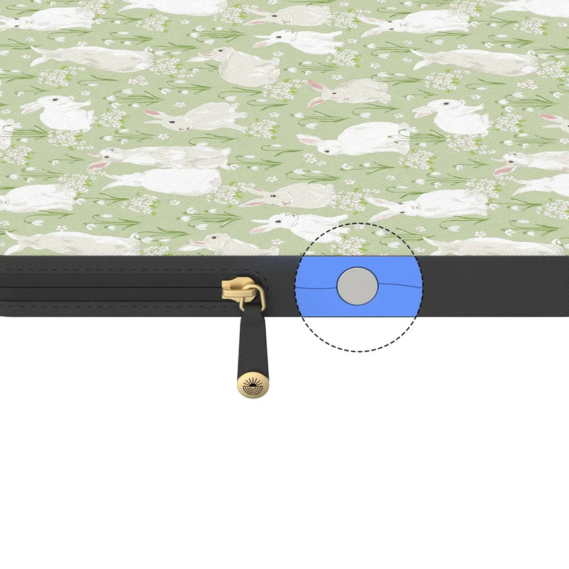 Hop to it | Green Bunny Laptop Case