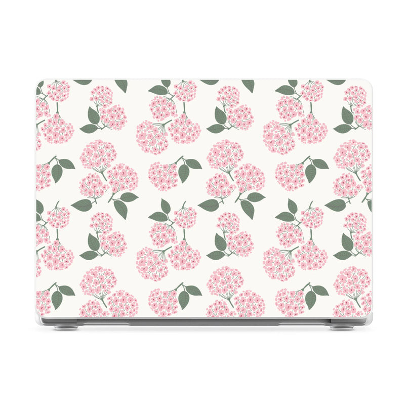 Nantucket Cottage | Pink Hydrangea Laptop Case - 16" MacBook Pro