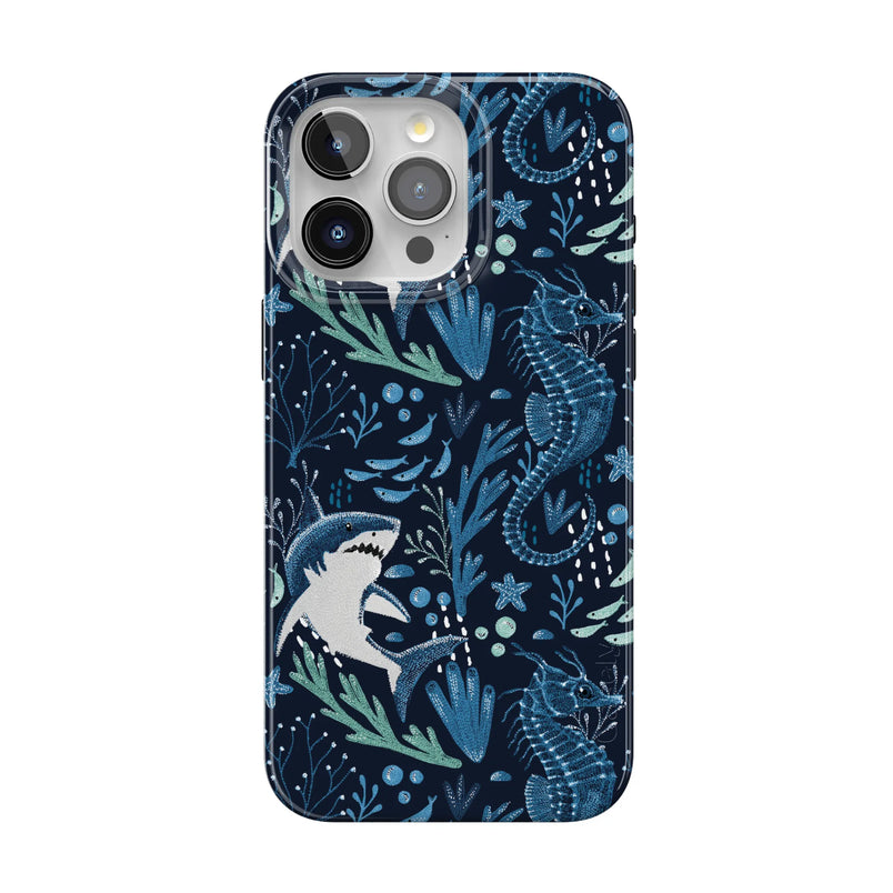 Midnight Reef | Shark Print Case - iPhone 13 Pro