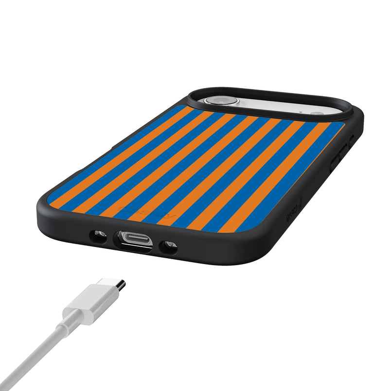 Go New York | Blue & Orange Stripes Case