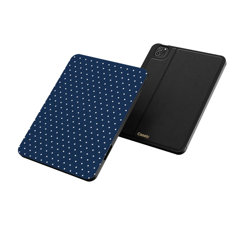 On the Dot | Navy Polka Dot iPad Case