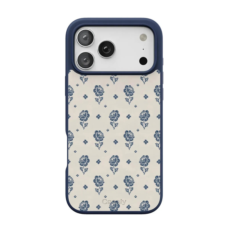 Seaside Stitch | Vintage Roses Case - iPhone 17 Pro