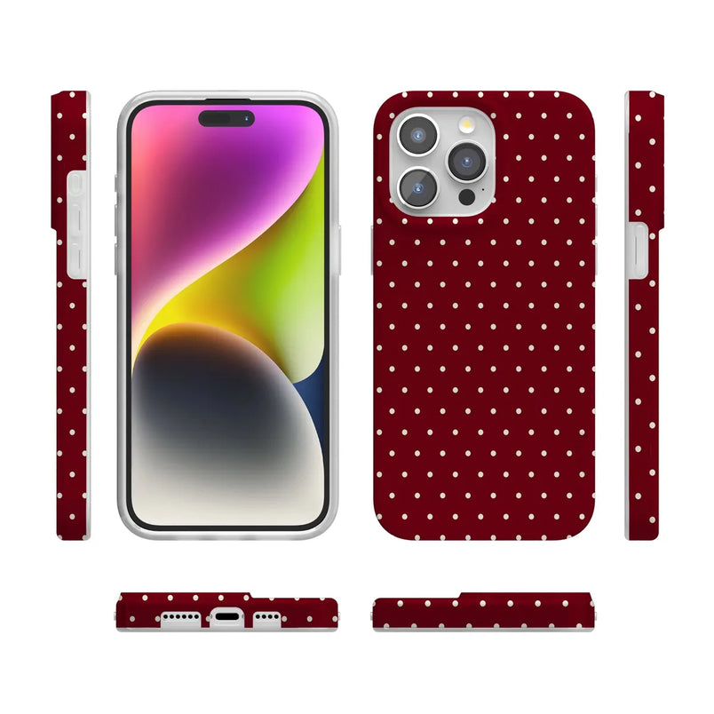 On the Dot | Maroon Polka Dot Case