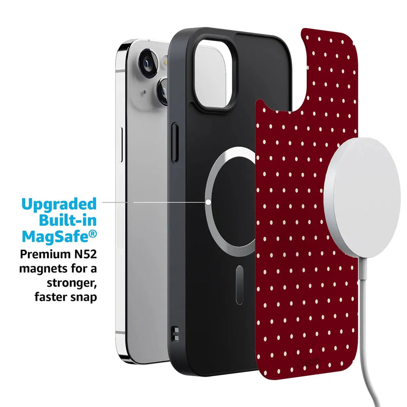 On the Dot | Maroon Polka Dot Case