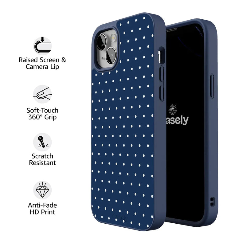 On the Dot | Navy Polka Dot Case