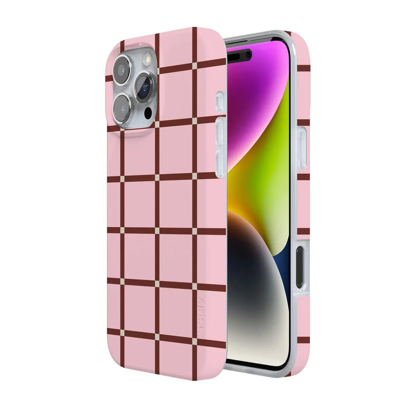 Uptown Gridlock | Pink Checkerboard Case