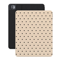 On the Dot | Cream & Black Polka Dot iPad Case