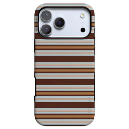Retro Stripe | Brown & Light Blue Case