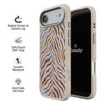 Untamed | Brown & Blue Zebra Case