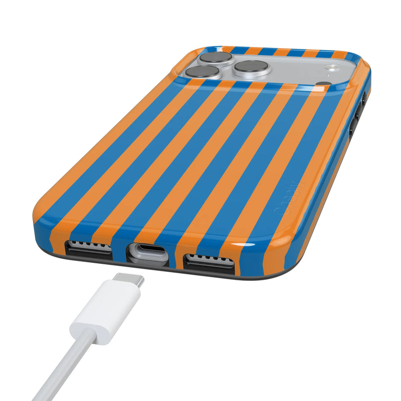 Go New York | Blue & Orange Stripes Case
