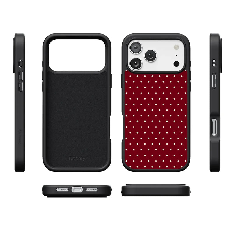 On the Dot | Maroon Polka Dot Case