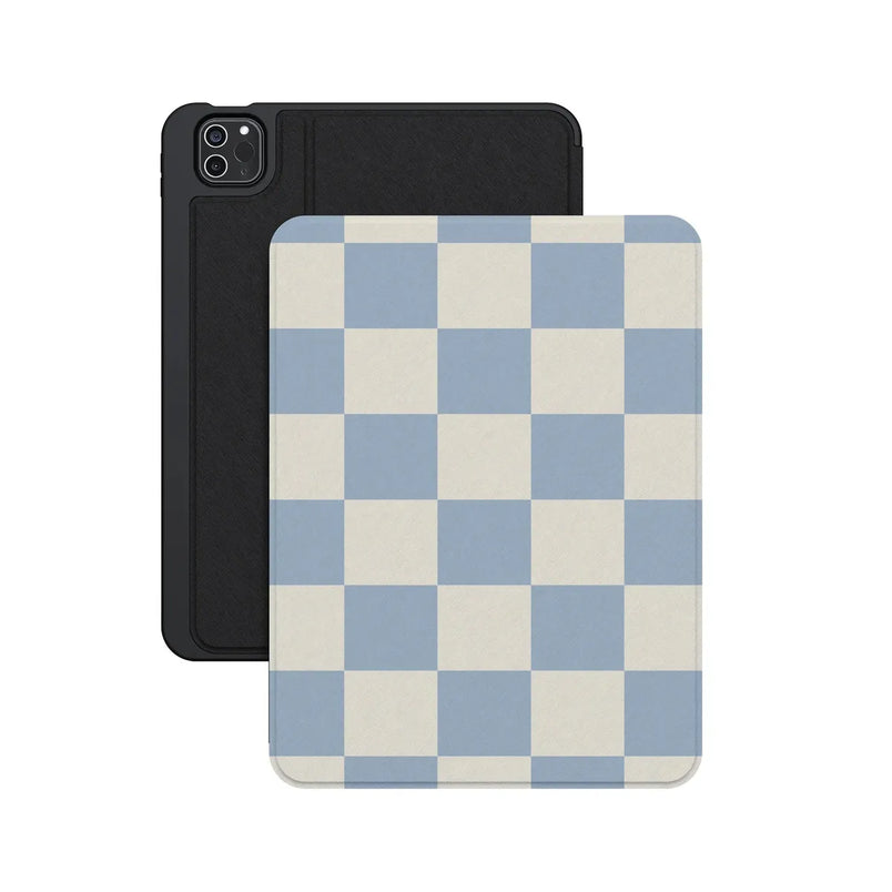 Fit Check | Light Blue Checkerboard iPad Case
