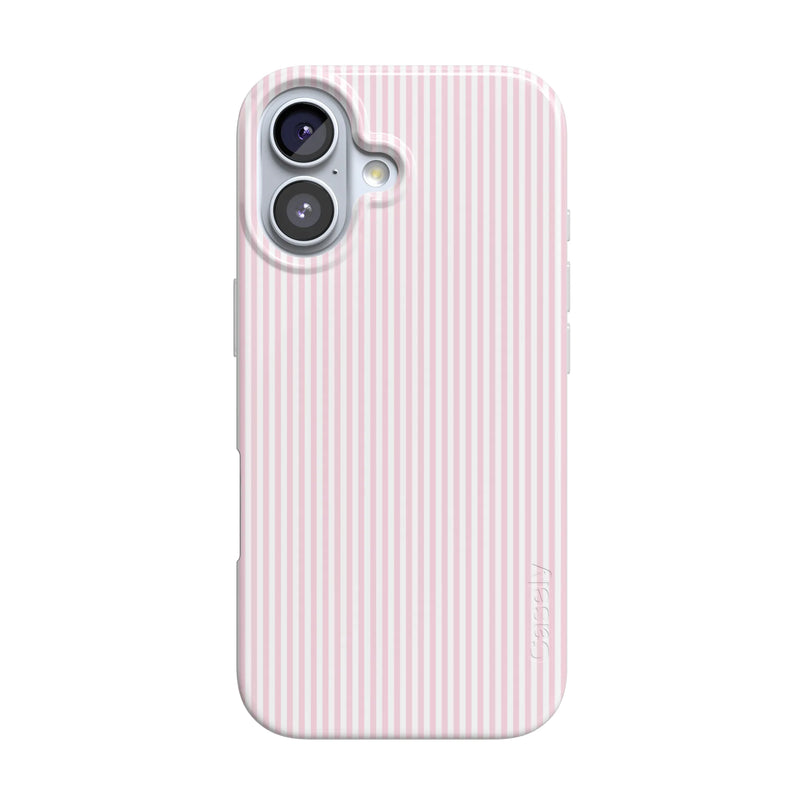 Stripes and the City | Light Pink Pinstripe Case - iPhone 16