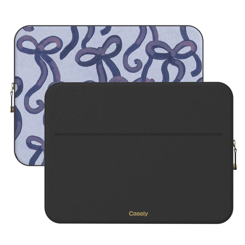 Love Me Knot | Blue Bow Laptop Case