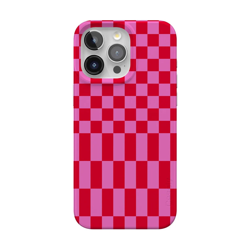 Vibe Check | Pink Checkerboard Case