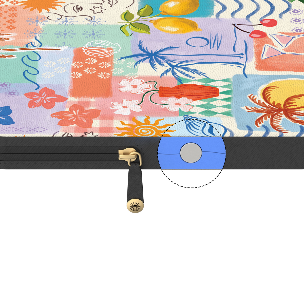 Tropical Heat Beachy Collage Laptop Case - Thumbnail 5