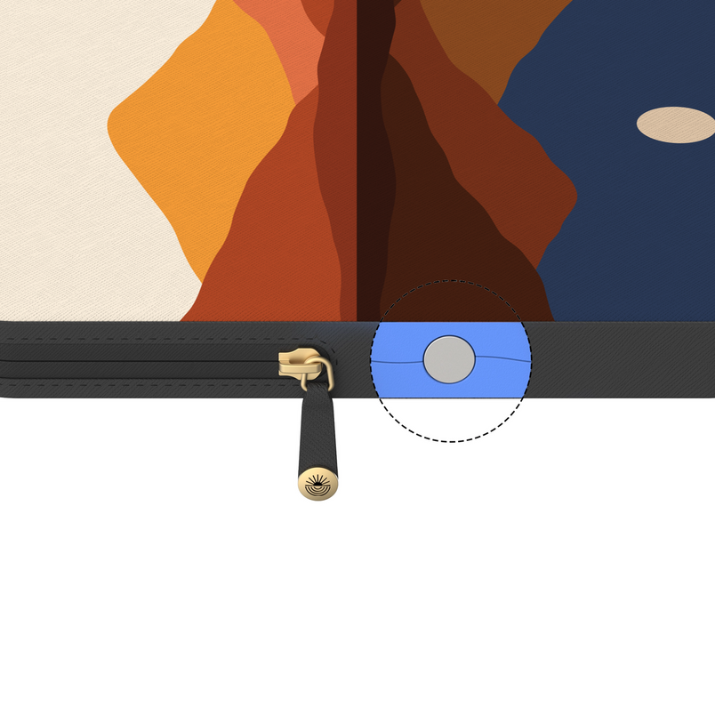 Opposites Attract | Day & Night Colorblock Mountains Laptop Case