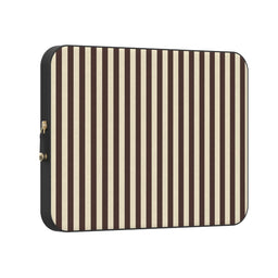 S'more Stripes | Brown Striped Laptop Case - 16