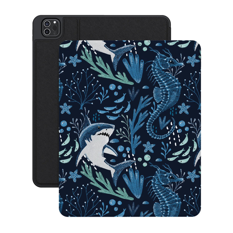 Midnight Reef | Shark Print iPad Case - iPad Pro 12.9" (M2, 2022)