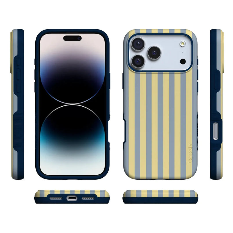 Coastline Stripes | Blue & Yellow Case (Manual)