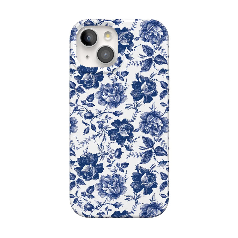 Rose to Fame | Blue & White Rose Floral Case