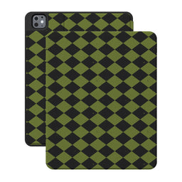 Wicked Hex | Green Checkered iPad Case