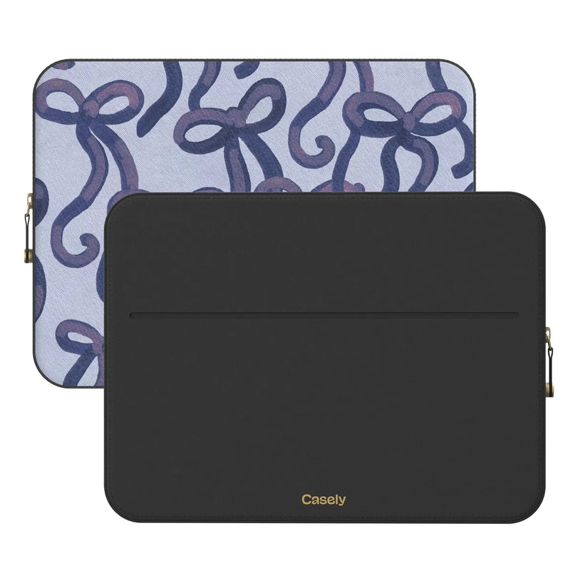 Love Me Knot | Blue Bow Laptop Case