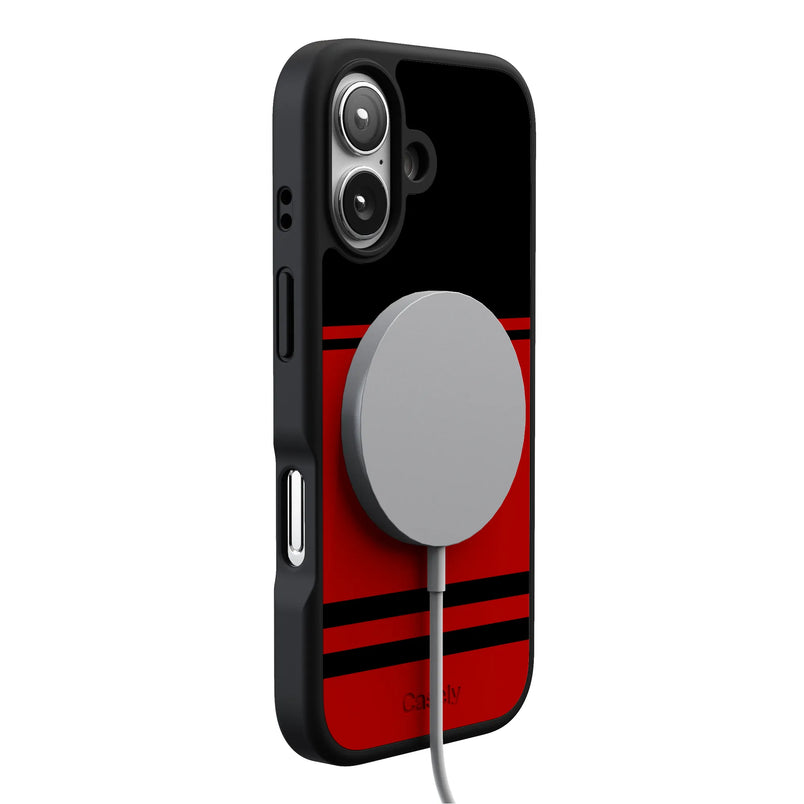Storm Warning | Black & Red Stripes Case