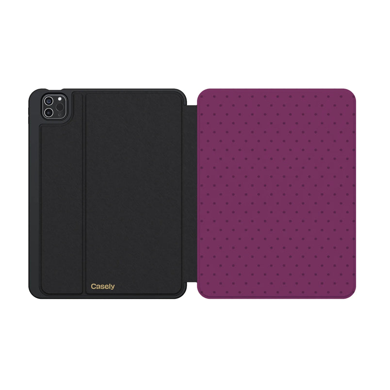 On the Dot | Plum Polka Dot iPad Case