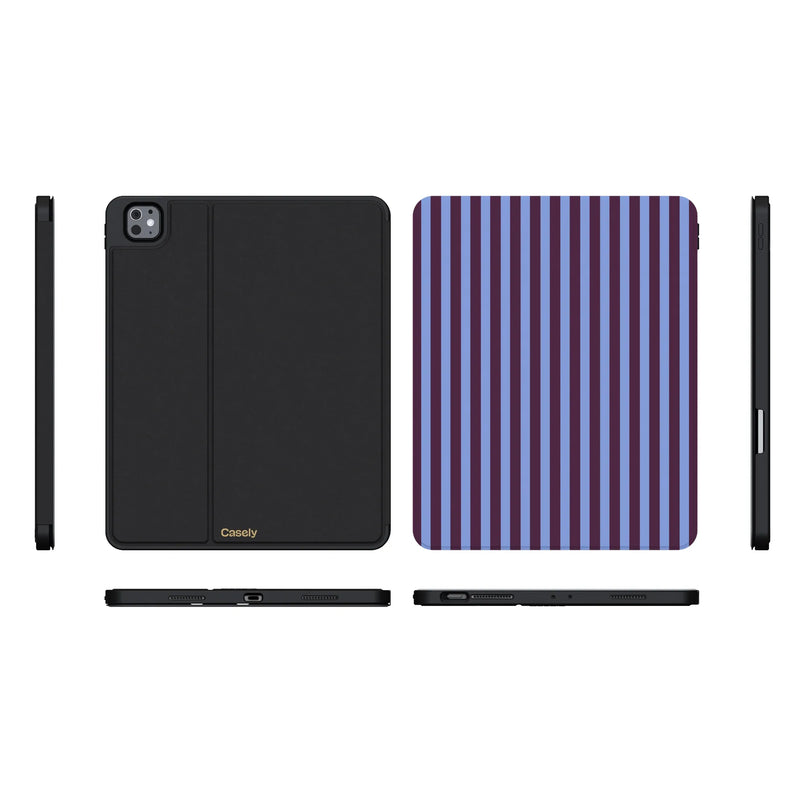Perfect Stripes | Purple & Blue Stripes iPad Case