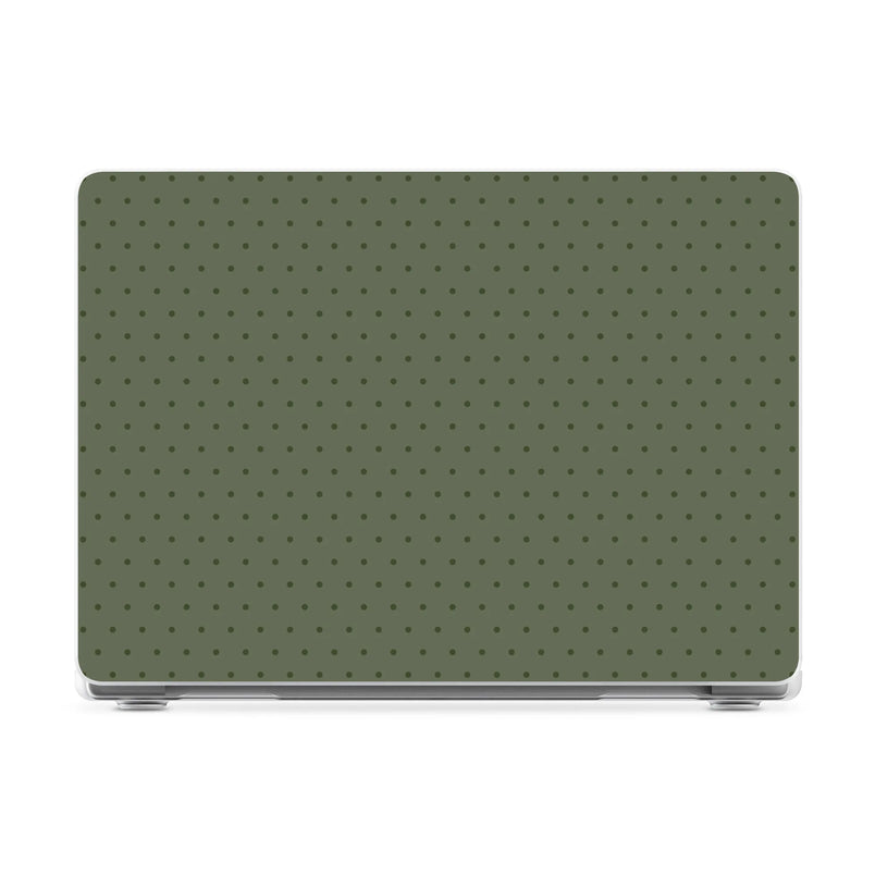 On the Dot | Olive Green Polka Dot Laptop Shell - 15" MacBook Air