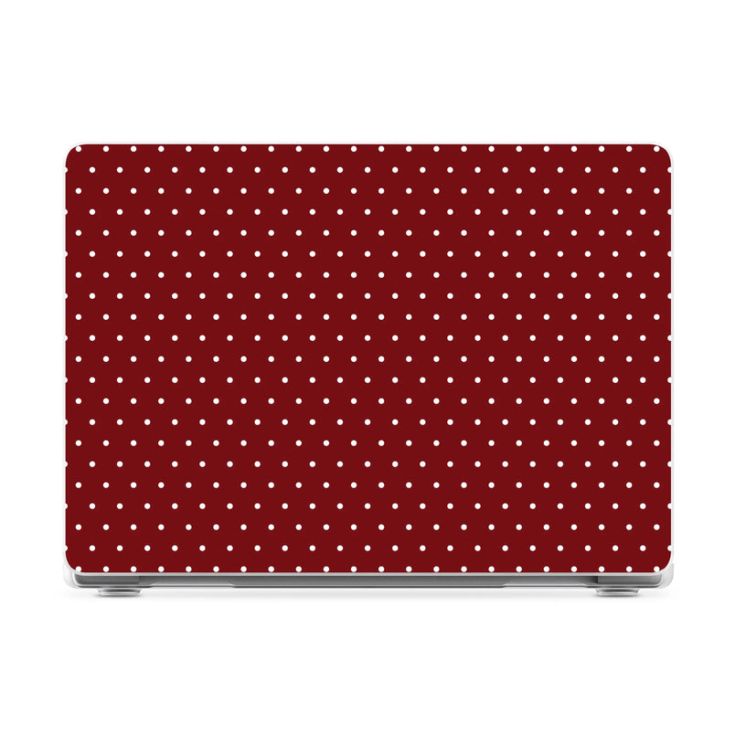 On the Dot | Maroon Polka Dot Laptop Shell - 16" MacBook Pro