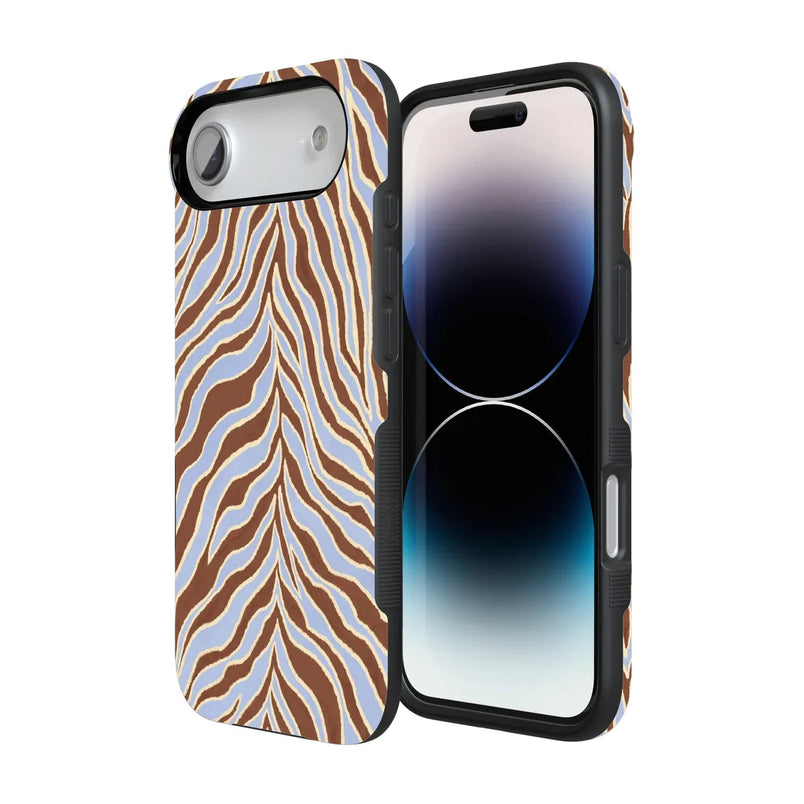 Untamed | Brown & Blue Zebra Case
