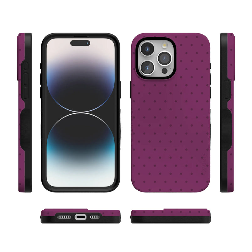 On the Dot | Plum Polka Dot Case