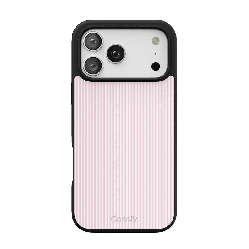 Stripes and the City | Light Pink Pinstripe Case - iPhone 17 Pro