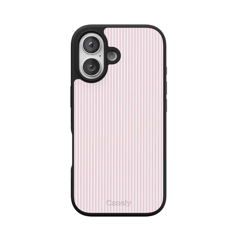 Stripes and the City | Light Pink Pinstripe Case - iPhone 16