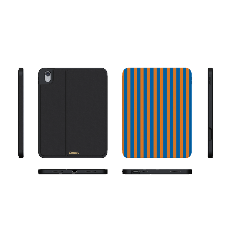 Go New York | Blue & Orange Stripes iPad Case