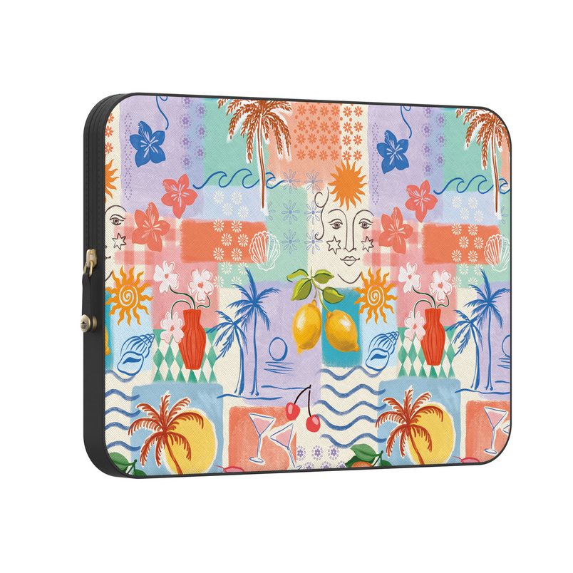 Tropical Heat | Beachy Collage Laptop Case