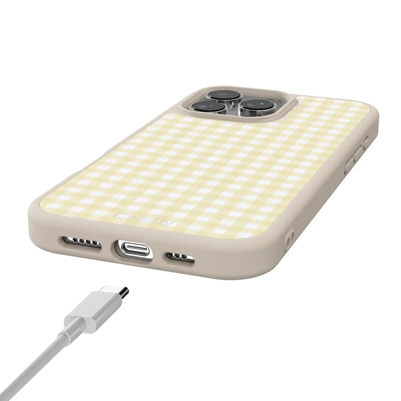 Pastel Picnic | Yellow Gingham Case