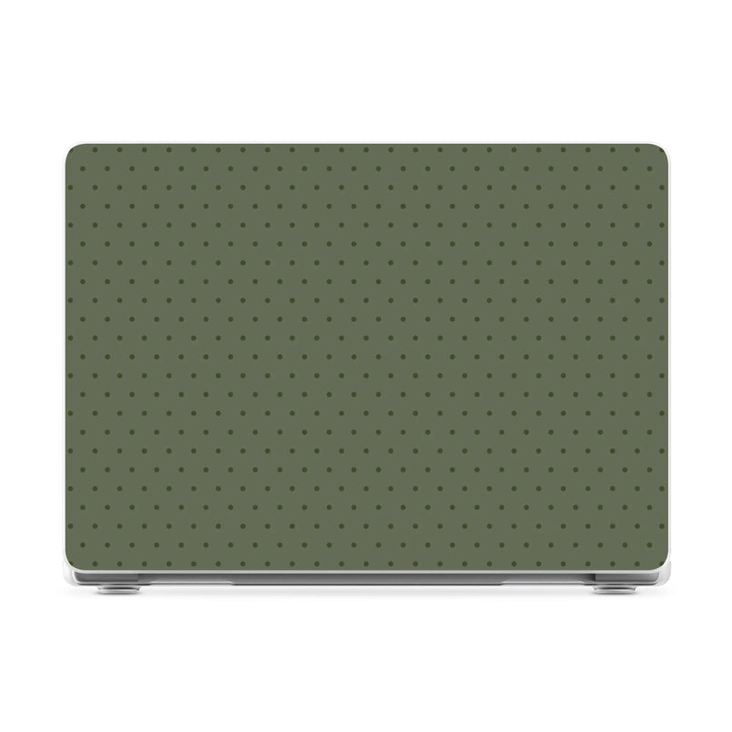 On the Dot | Olive Green Polka Dot Laptop Shell - 14" MacBook Pro