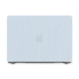 Stripes and the City | Light Blue Pinstripe Laptop Shell - 16